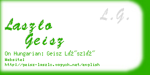 laszlo geisz business card